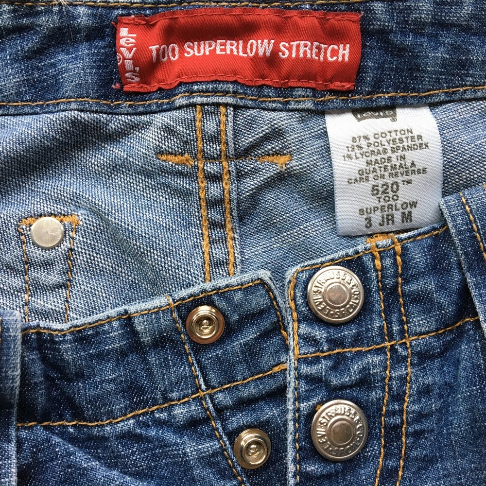 Levi’s 520 Too Super Low Stretch Jeans , size 3 jr